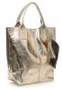 Bőr táska shopper bag Genuine Leather óarany 555